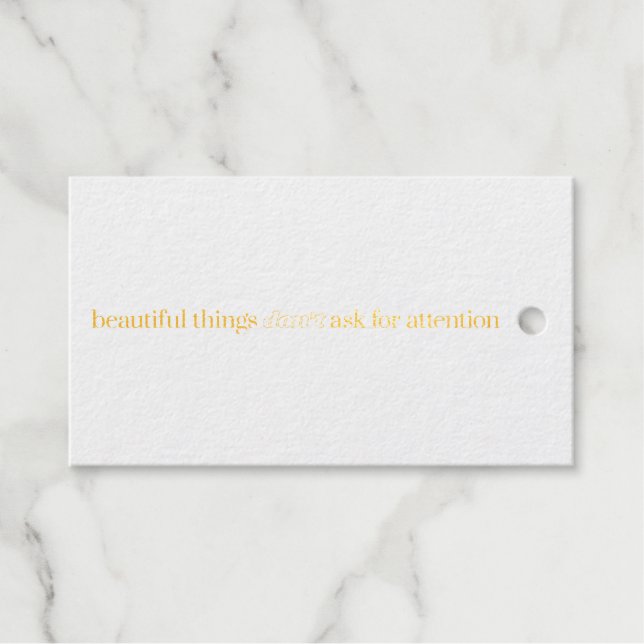 Beautiful Things Foil Gift Tag (Front (Horizontal))