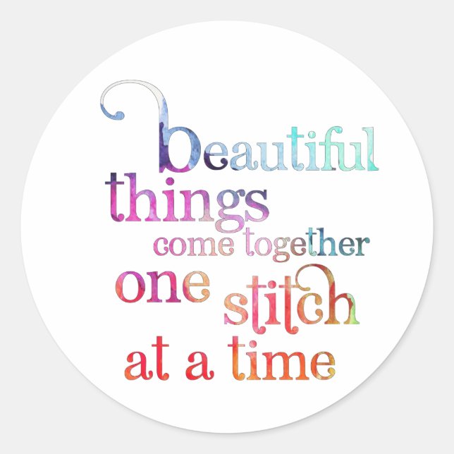 Beautiful Things Sewing Classic Round Sticker (Front)