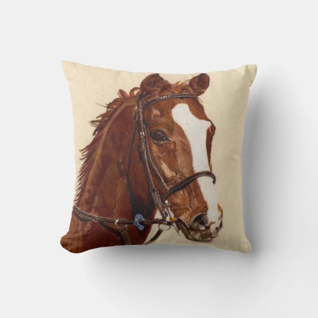 Beautiful Thoroughbred Horse American MoJo Pillows (Front)