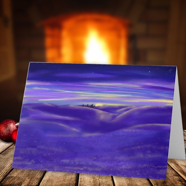 Beautiful Three Wise Men watercolor Holiday Card (Modern three wise men beautiful religious art Christmas holiday greetings card)