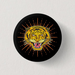 Beautiful tiger 3 cm round badge