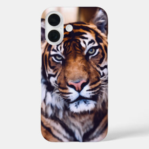 Beautiful Tiger Face Animal Wildlife iPhone 16 Case