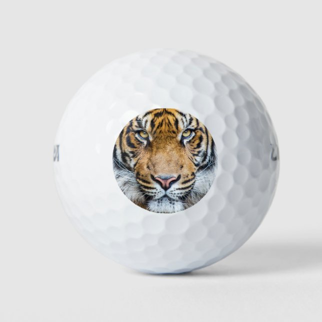 Beautiful Tiger Face Golf Balls (Front)