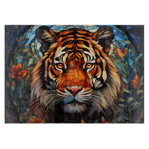 Beautiful Tiger Glass Cutting Board