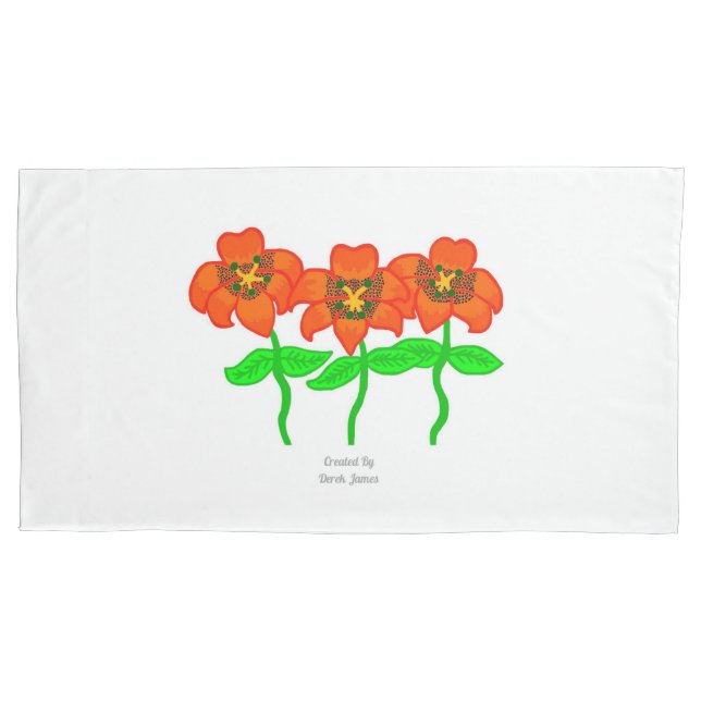 Beautiful Tiger Lilies King Size Pillowcase (Front)