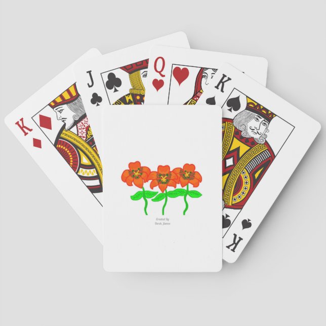 Beautiful Tiger Lilies Playing Cards (Back)