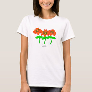 Beautiful Tiger Lilies Women's White Basic T Shirt