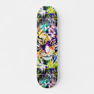 Beautiful Tiger Skateboard Colourful Tiger