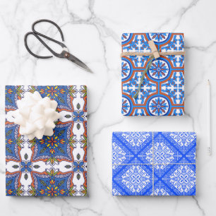Beautiful Tile Designs Wrapping Paper Sheet