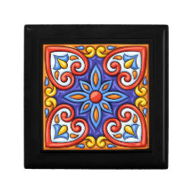 Beautiful Tile Keepsake or Jewellery Box