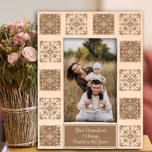 Beautiful tiles geometric patterns generic message etched frames