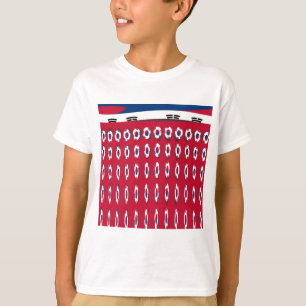 Beautiful Tiny Korean Flag Design A Red Base Print T-Shirt