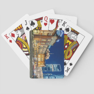 Beautiful Tokyo City Skyline at Railway Station Playing Cards