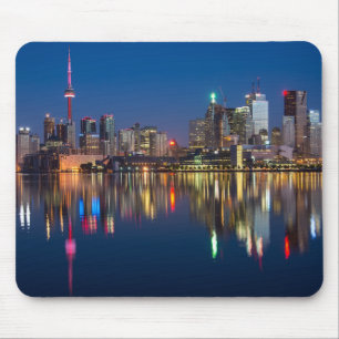 Beautiful Toronto Canada Evening Skyline Mouse Pad
