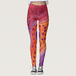 Beautiful Traditional Abstract Art Leggings