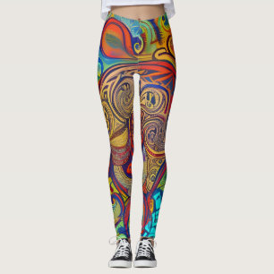 Beautiful Traditional Abstract Art Leggings