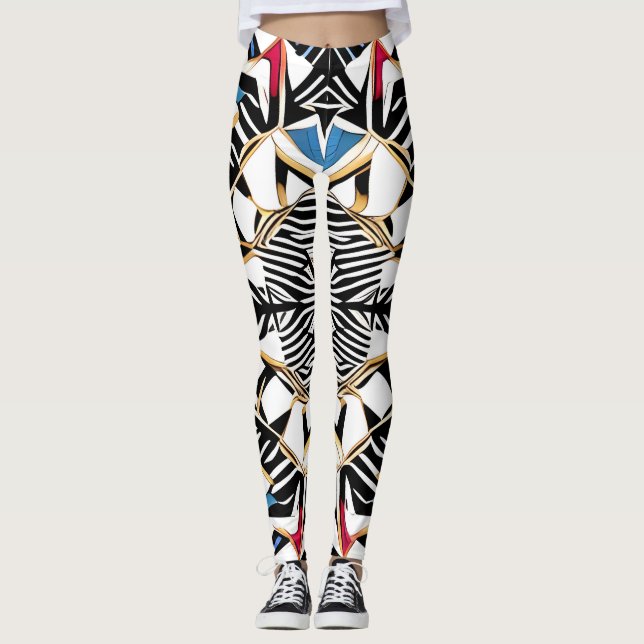 Beautiful Traditional Abstract Art Leggings (Front)
