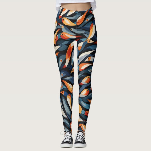Beautiful Traditional Abstract Art Leggings (Front)