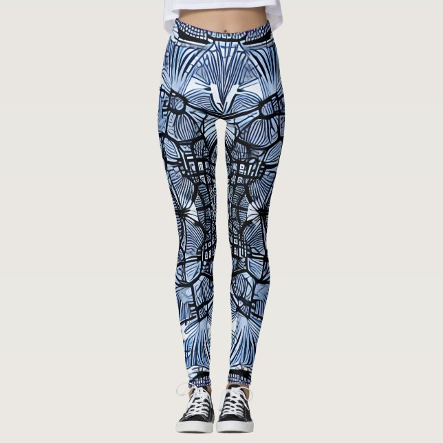 Beautiful Traditional Abstract Art Leggings (Front)
