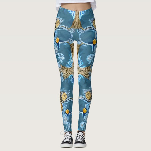 Beautiful Traditional Abstract Art Leggings (Front)