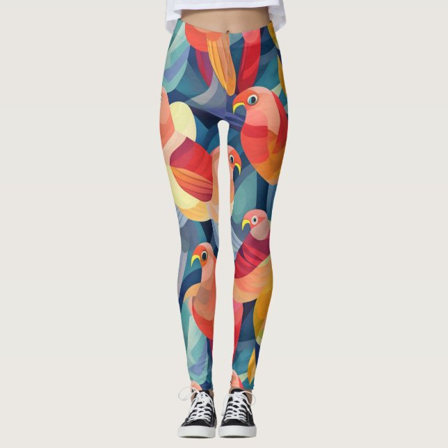 Beautiful Traditional Abstract Art Leggings (Front)