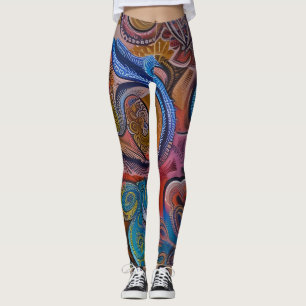 Beautiful Traditional Abstract Art Leggings