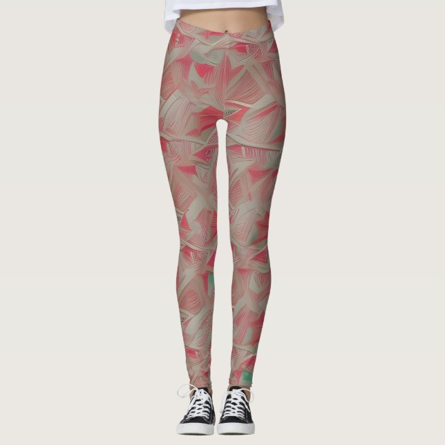 Beautiful Traditional Abstract Art Leggings (Front)