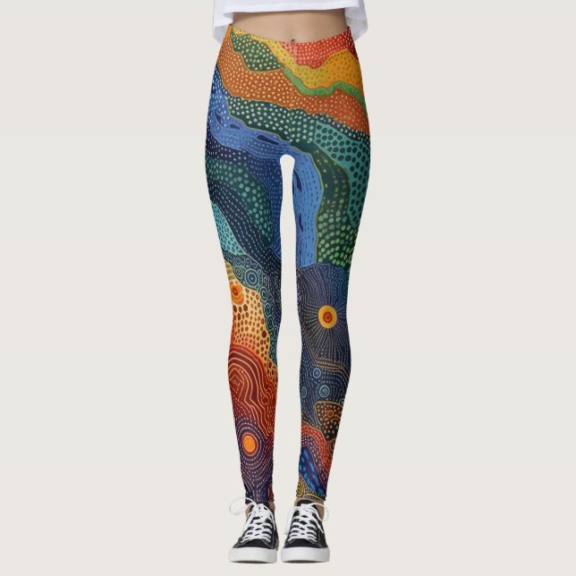 Beautiful Traditional abstract Leggings (Front)