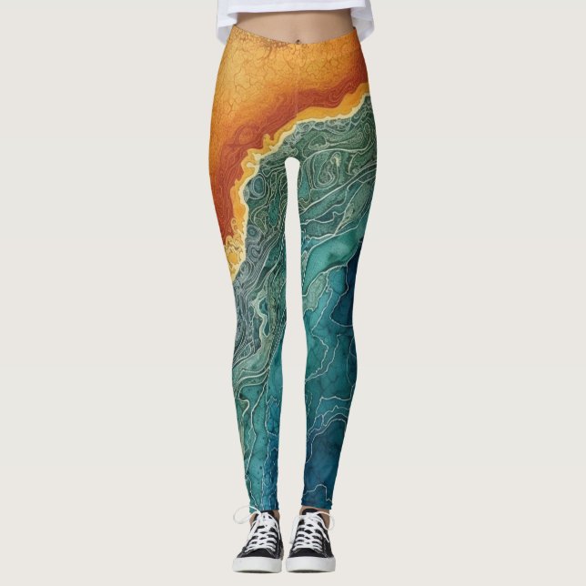 Beautiful Traditional abstract Leggings (Front)