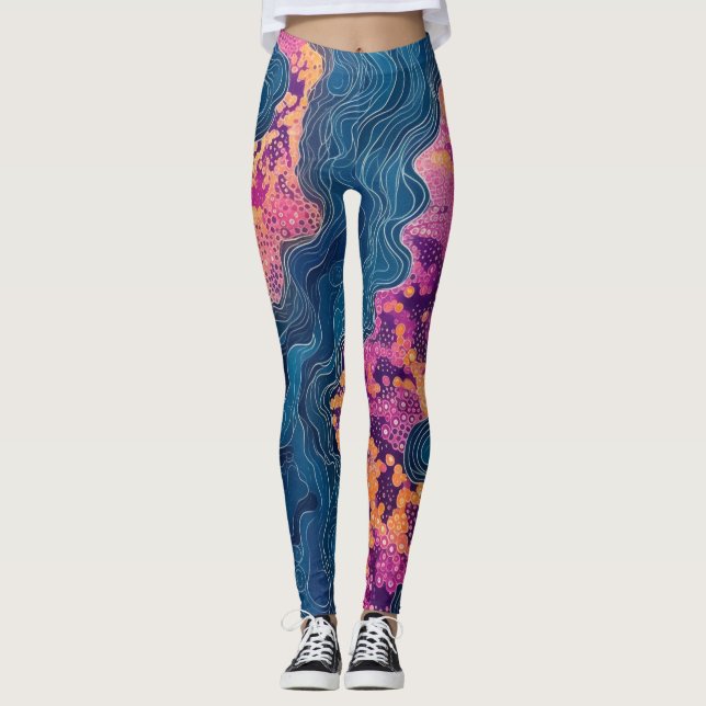 Beautiful Traditional abstract Leggings (Front)