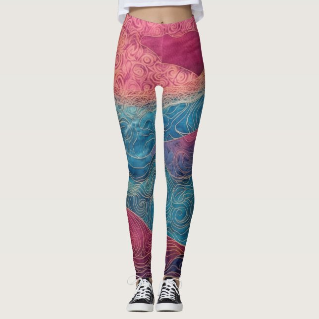 Beautiful Traditional abstract Leggings (Front)