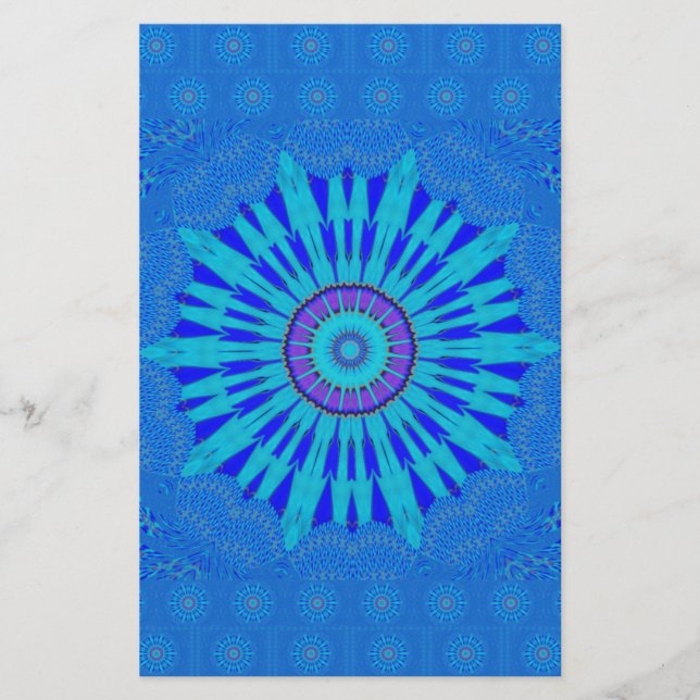 Beautiful Traditional  Blue vector pattern art des (Front)
