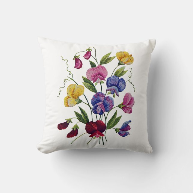 Beautiful Traditional Jacobean Crewel Cushion (Front)