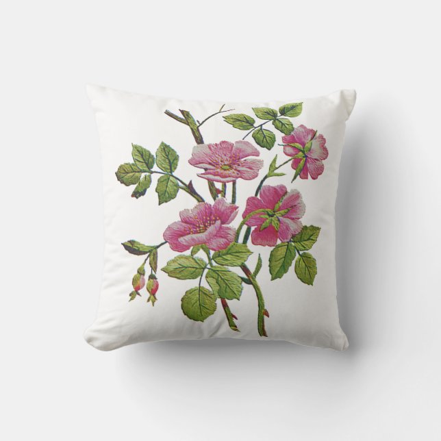 Beautiful Traditional Jacobean Crewel Embroidery Cushion (Front)