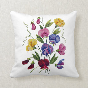 Beautiful Traditional Jacobean Crewel Embroidery Cushion