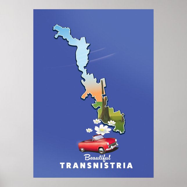Beautiful Transnistria map  Poster (Front)