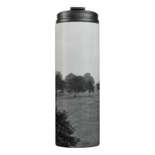 Beautiful trees and nature in fog thermal tumbler