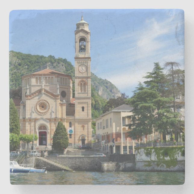 Beautiful Tremezzo Lake Como Italy Stone Coaster (Front)