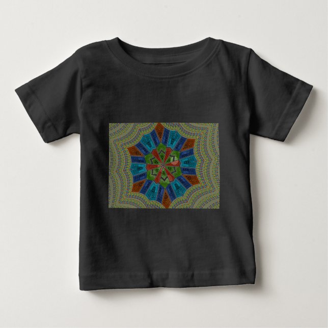 Beautiful Trendy Asian Textile Design Art Print Baby T-Shirt (Front)