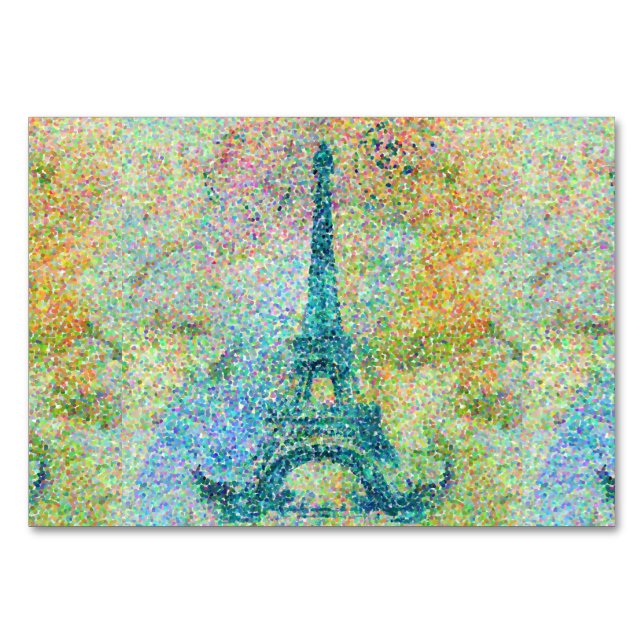 Beautiful trendy girly vintage Eiffel Tower Table Number (Front)