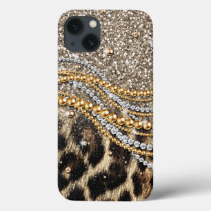 Beautiful Trendy Leopard Faux Animal Print Case-Ma iPhone 13 Case