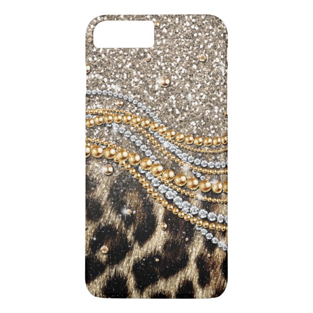 Beautiful trendy leopard faux animal print Case-Mate iPhone case (Back)