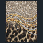 Beautiful Trendy Leopard Faux Animal Print Flyer<br><div class="desc">This design features a beautiful and trendy leopard print with glitter accents. The faux fur animal print is available in shades of yellow gold, white, grey, brown, black, and cream. The image is fashionable and modern, with stylish and artistic elements that are sure to please. It is perfect for those...</div>