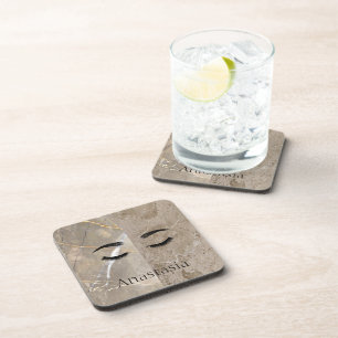 Beautiful Trendy Marble, Eyes Coaster