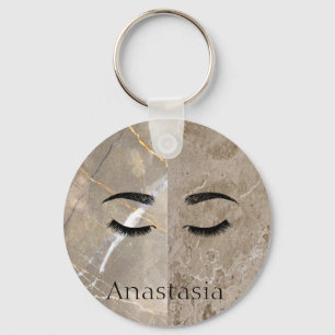 Beautiful Trendy Marble, Eyes Key Ring