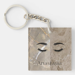Beautiful Trendy Marble, Eyes  Key Ring