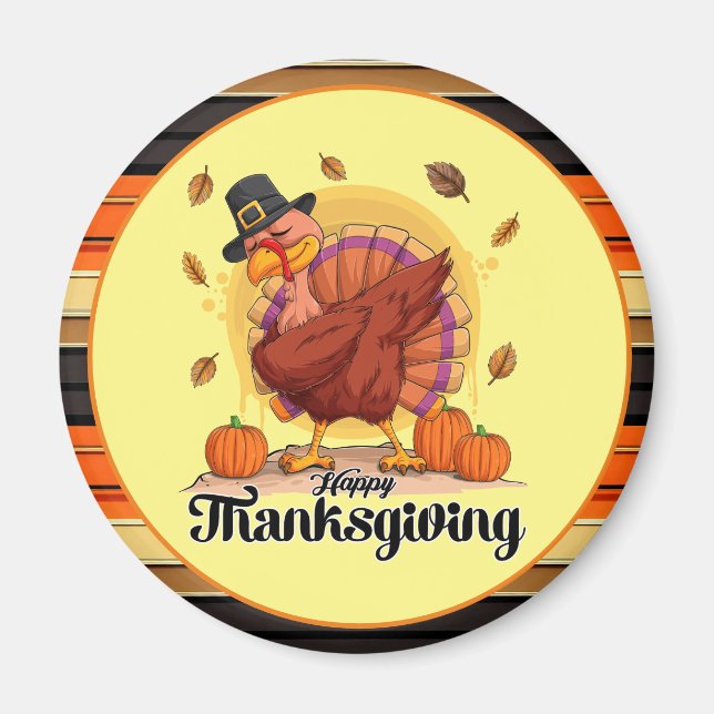Beautiful Trendy Thanksgiving Autumn Collection Magnet (Front)