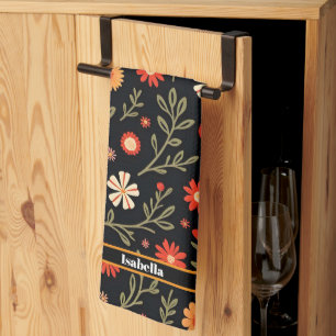 Beautiful Trendy Vintage Floral Collection Tea Towel