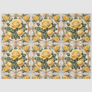 Beautiful Trendy Yellow Rose Collection Tissue Paper