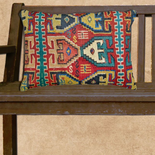 Beautiful Tribal Antique Kilim Carpet Design  Decorative Cushion (Creator Uploaded)